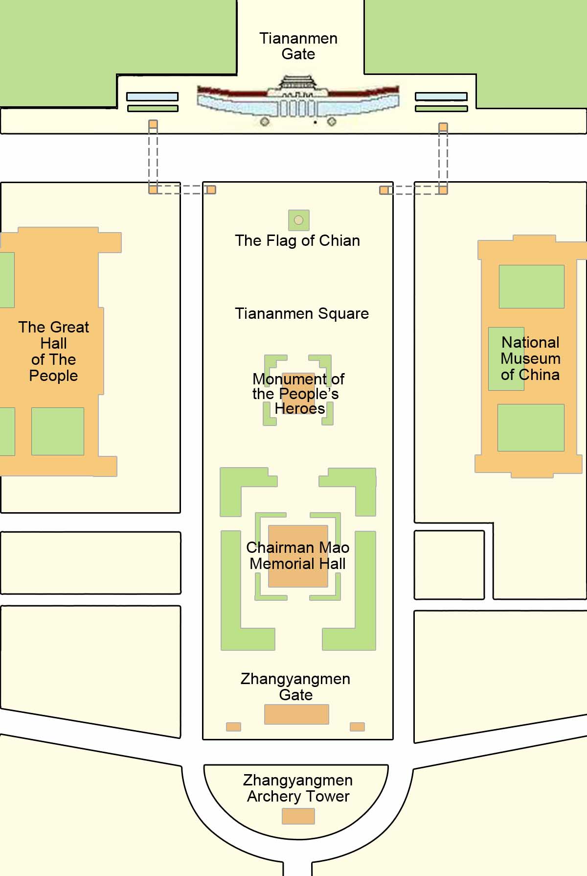 Tiananmen Square Map